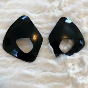 Vintage Black Geometric Earrings